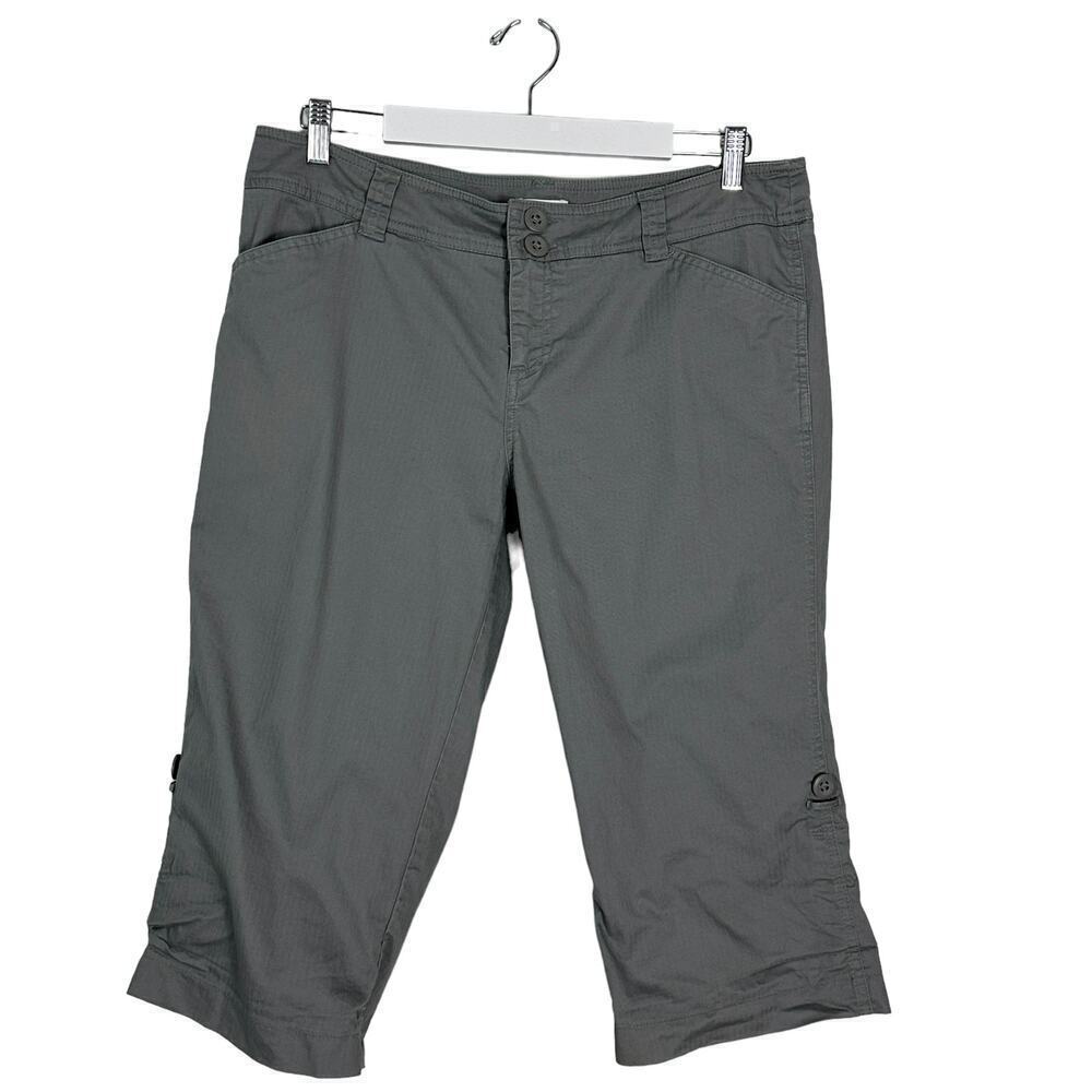 Sussan Grey Cropped Cargo Bermuda Shorts
